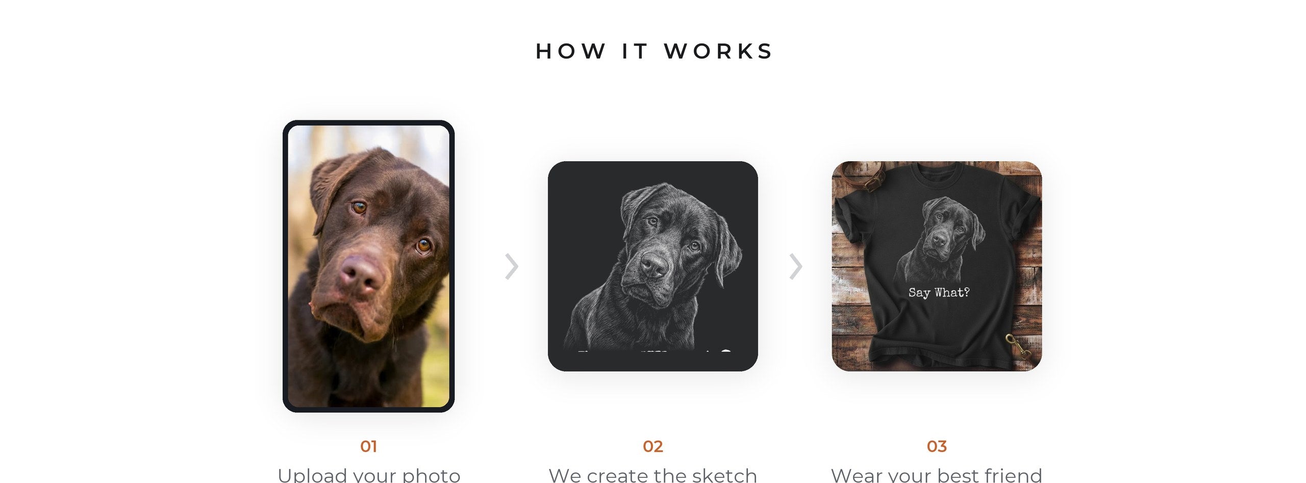 From your photo to a hand-drawn tee